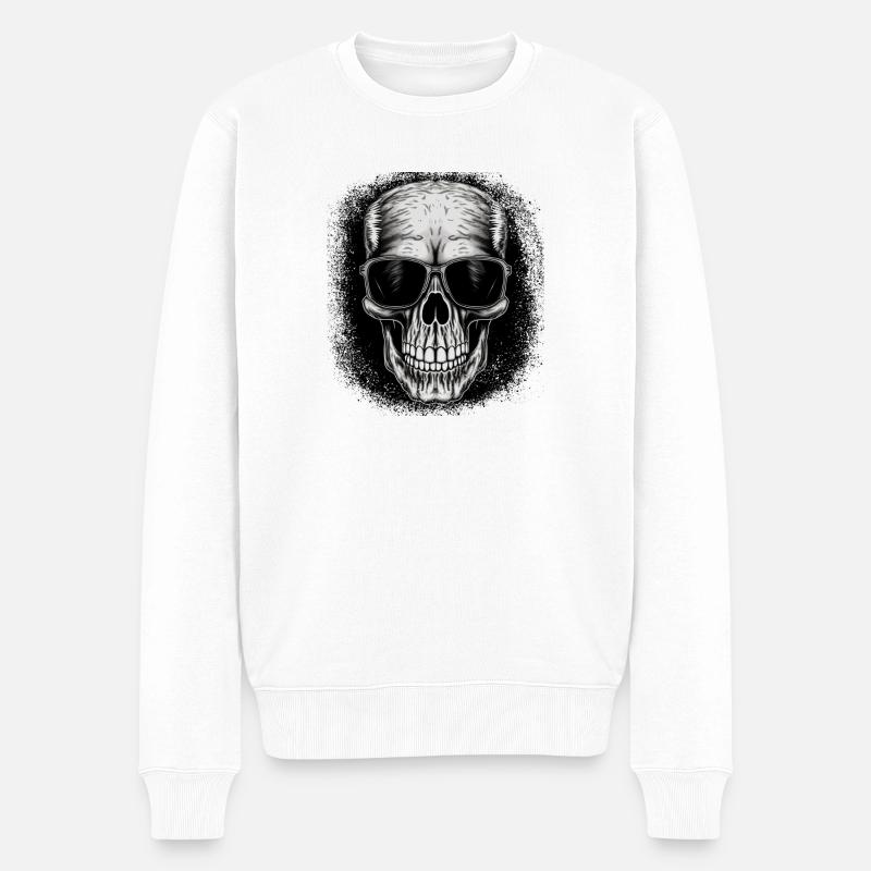 dead back skeleton costume gifts - Männer Premium Bio Pullover - Weiß