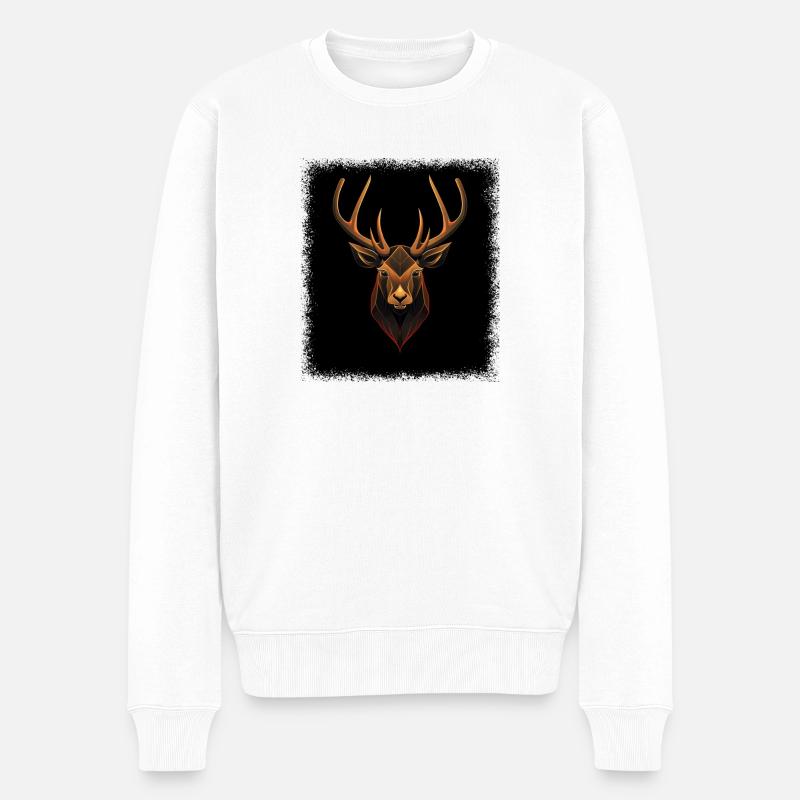 adorable renne hiver drôle citation idée cadeau - Pull Premium bio Homme - blanc