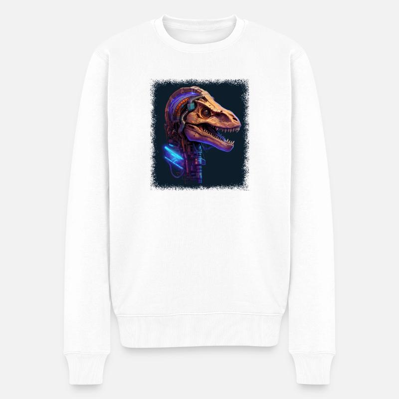 Super idée présente brachiosaure heureux - Pull Premium bio Homme - blanc