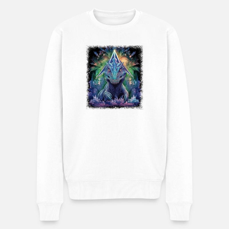 trex cool costume tshirts - Männer Premium Bio Pullover - Weiß