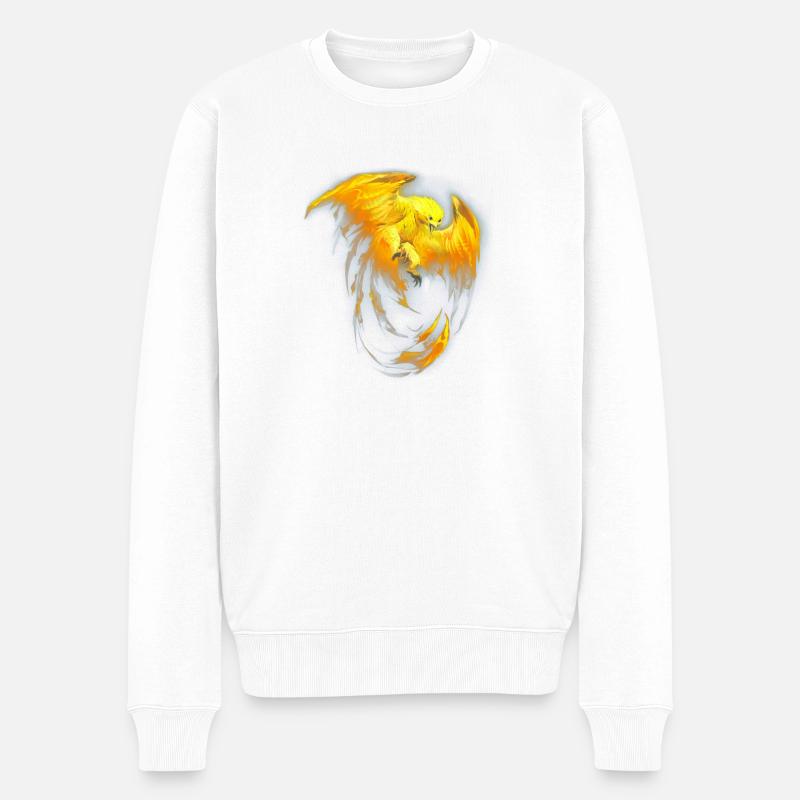 i'm the yellow Phoenix - Männer Premium Bio Pullover - Weiß