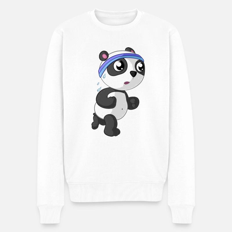 Panda de remise en forme - Pull Premium bio Homme - blanc