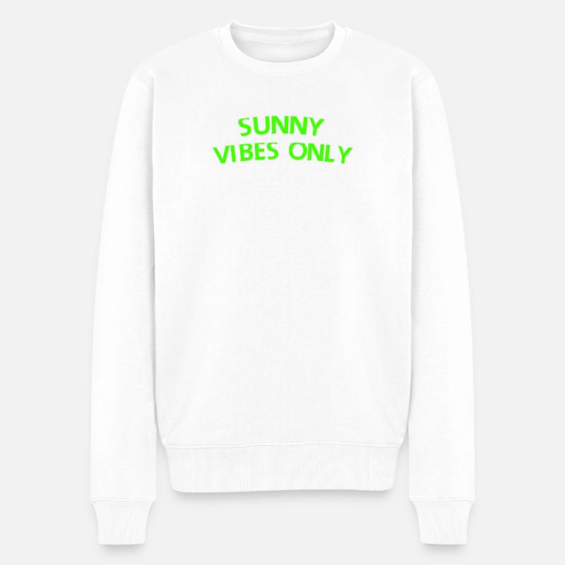 Nur sonnige Vibes - Männer Premium Bio Pullover - Weiß