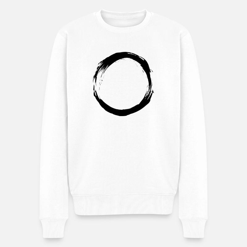 CIRCLE - Pull Premium bio Homme - blanc