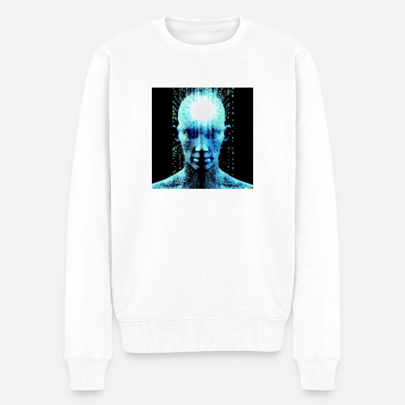 Künstliche Intelligenz - Männer Premium Bio Pullover - Weiß