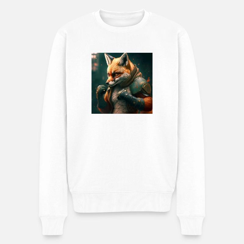 Fox Fighter - Pull Premium bio Homme - blanc