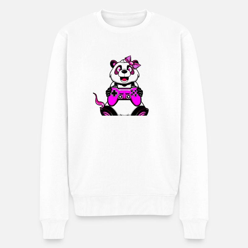 Panda du jeu - Pull Premium bio Homme - blanc