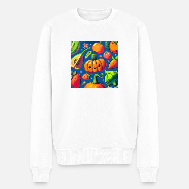 Fruits and vegetables - Männer Premium Bio Pullover - Weiß