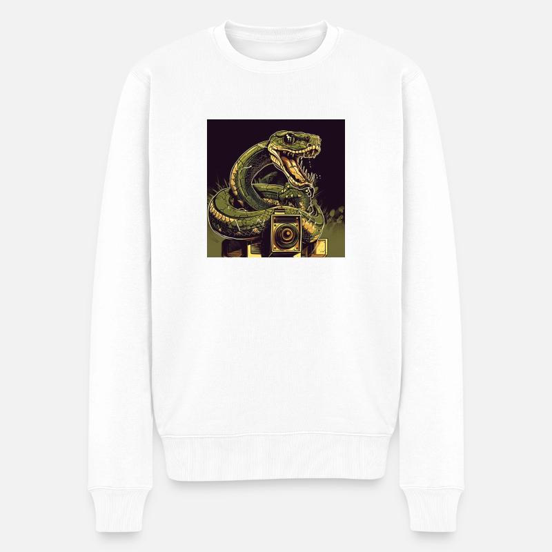 Dites serpent « fromage » - Pull Premium bio Homme - blanc