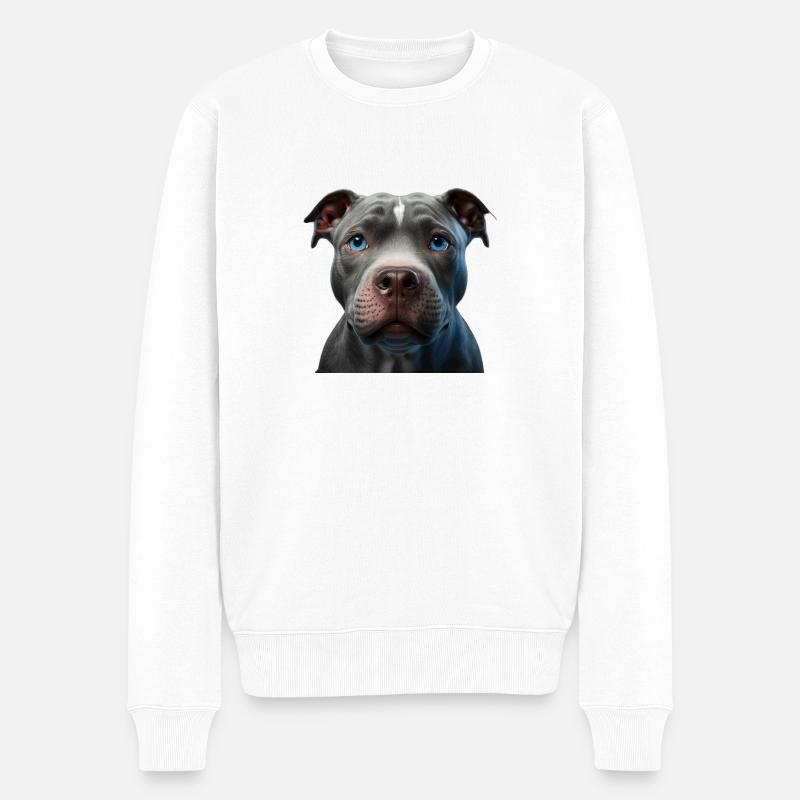 Ligne bleue Pibull - Pull Premium bio Homme - blanc