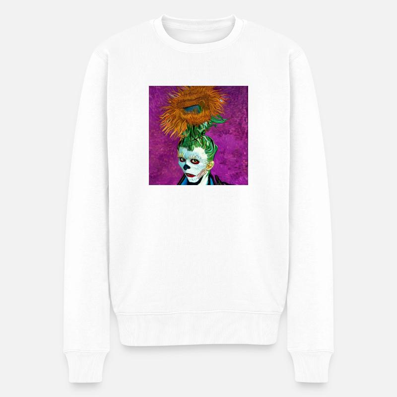 Van Gogh Kunst - Männer Premium Bio Pullover - Weiß