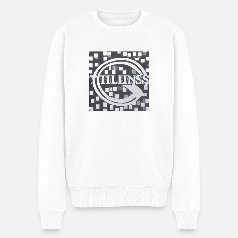 zeitloser stiel - Männer Premium Bio Pullover - Weiß