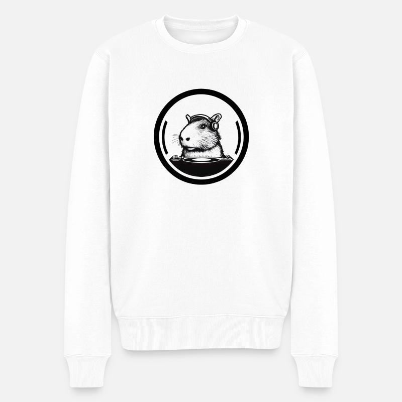 Dj Capybara - Pull Premium bio Homme - blanc