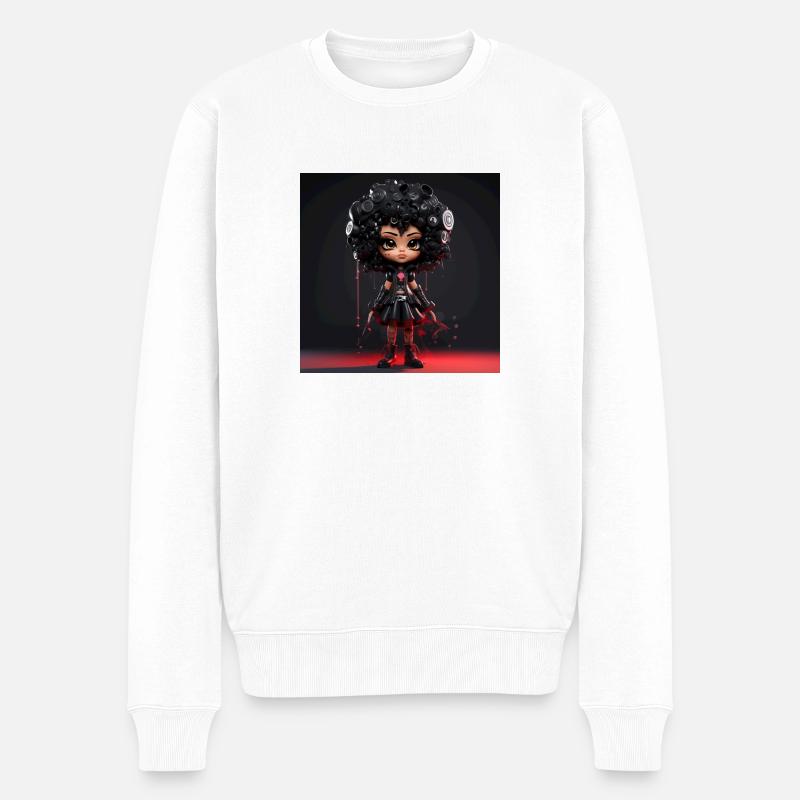 Betty Boop - Männer Premium Bio Pullover - Weiß