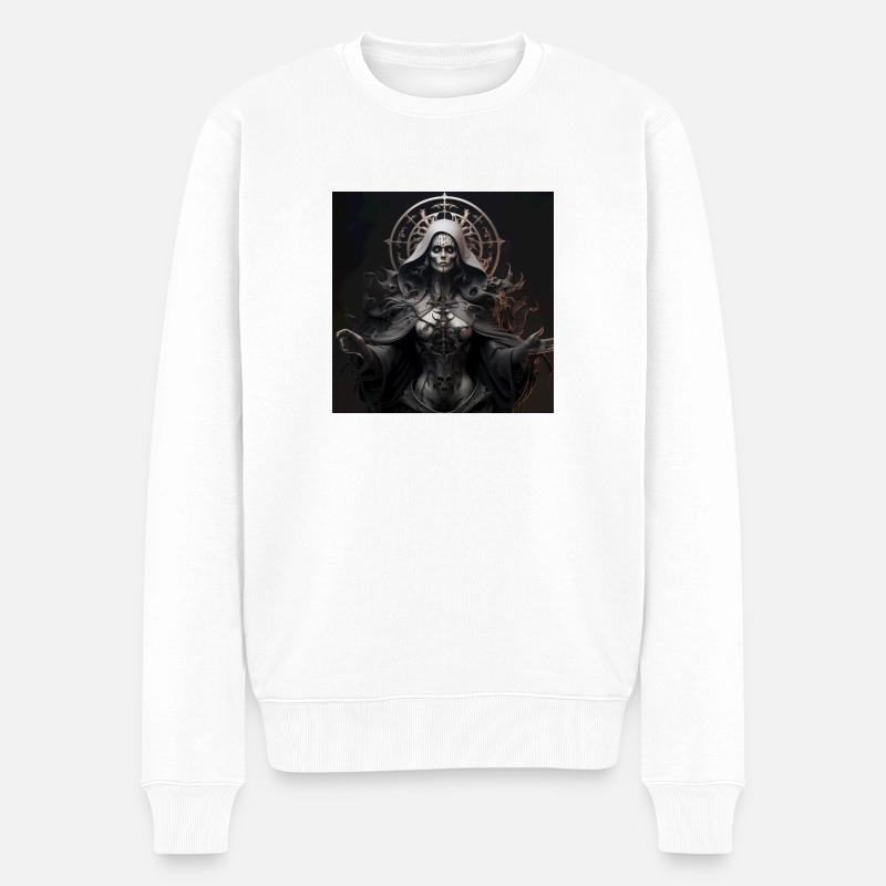 Göttin der Unterwelt - Männer Premium Bio Pullover - Weiß