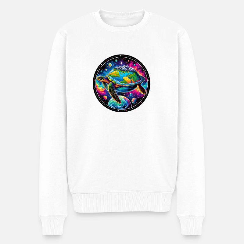 Terre plate - La vérité - Pull Premium bio Homme - blanc