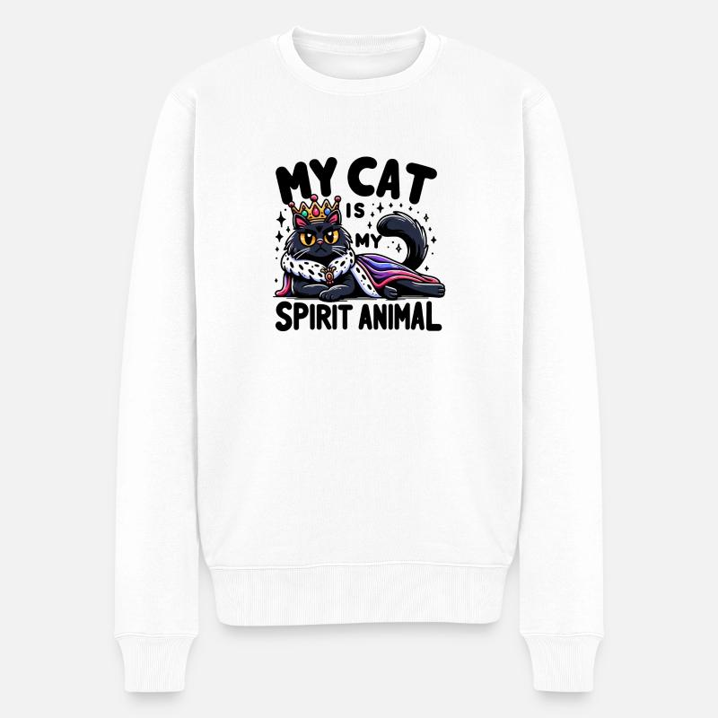 Mon chat est mon Animal - Pull Premium bio Homme - blanc
