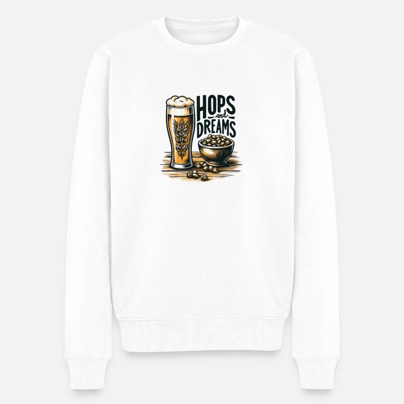Hops and Dreams - Männer Premium Bio Pullover - Weiß