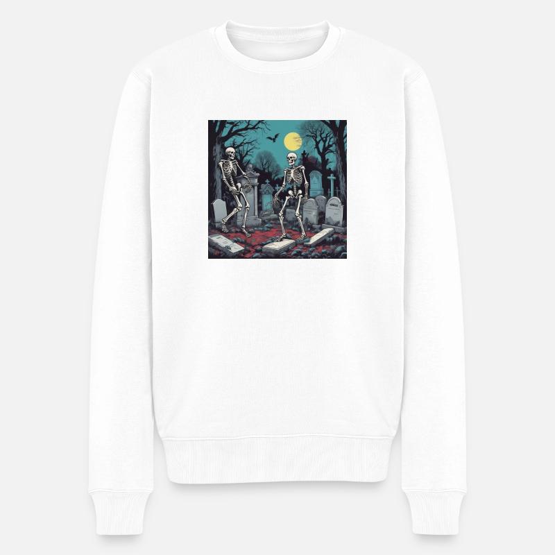Alt Herren Treff, Freunde - Männer Premium Bio Pullover - Weiß