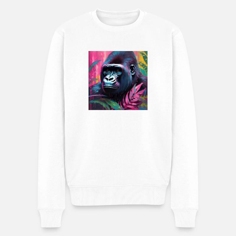 Gorille - Pull Premium bio Homme - blanc
