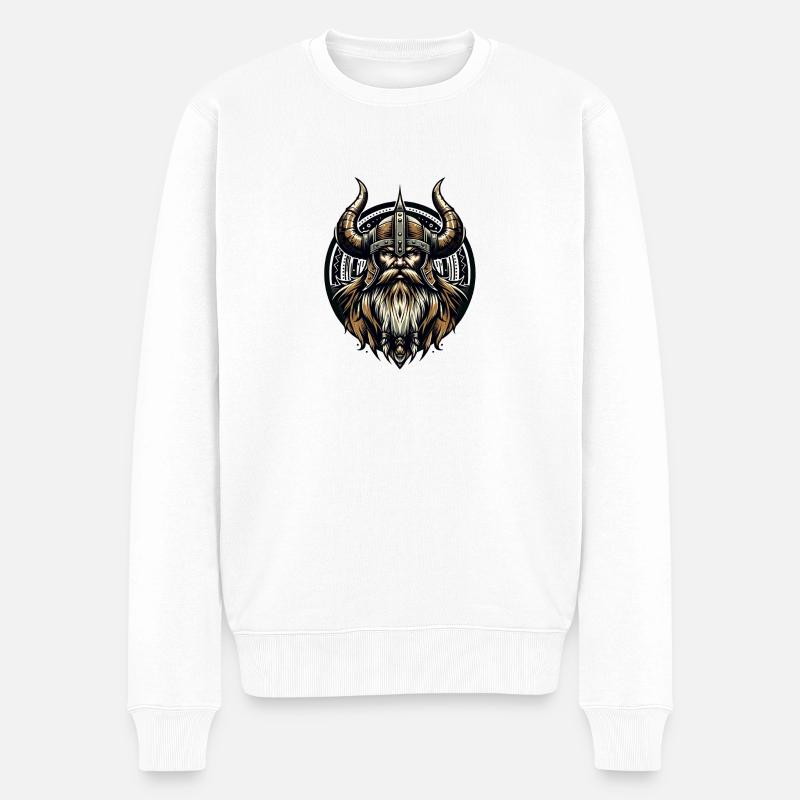 Vaillance viking - Pull Premium bio Homme - blanc