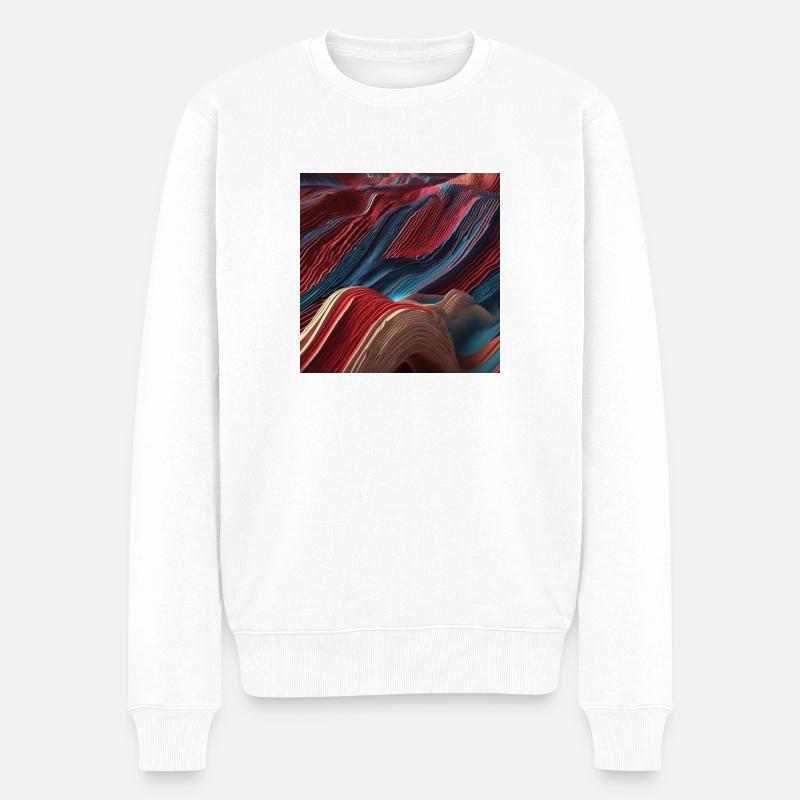 bunte berge - Männer Premium Bio Pullover - Weiß