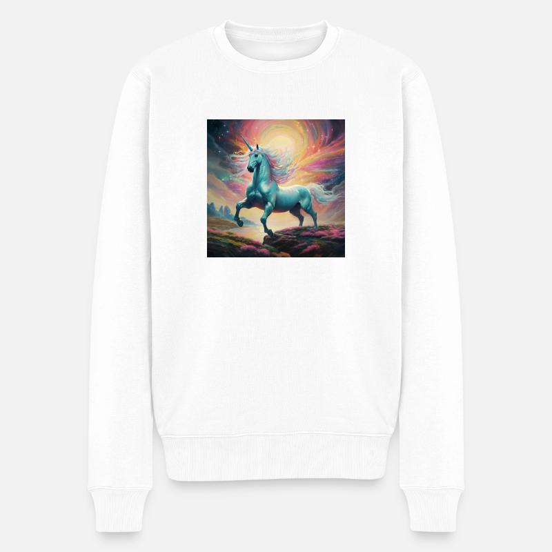 Einhorn 1 1 - Männer Premium Bio Pullover - Weiß