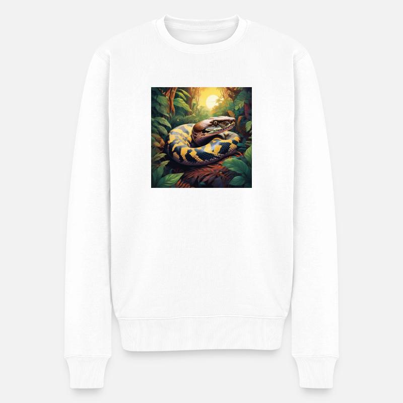 SERPENT - Pull Premium bio Homme - blanc