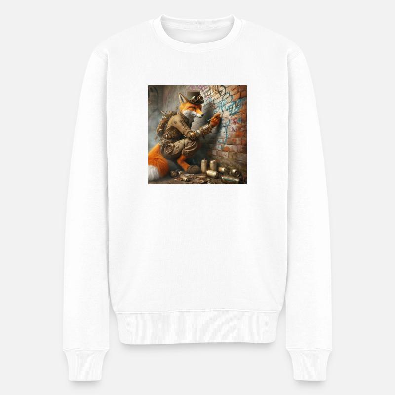 Graffiti de Foxxy - Pull Premium bio Homme - blanc