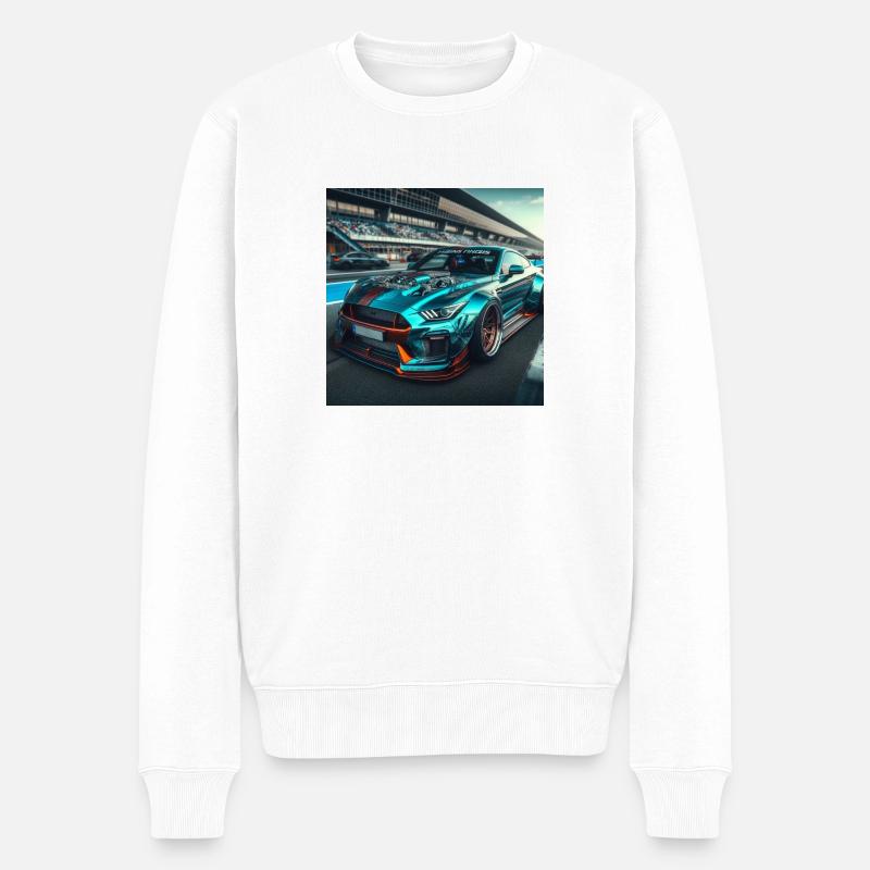 Auto - Männer Premium Bio Pullover - Weiß