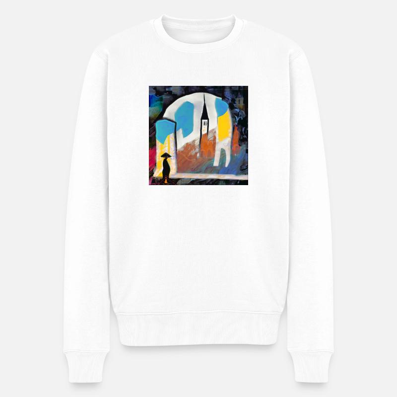 Gelassenheit - Männer Premium Bio Pullover - Weiß