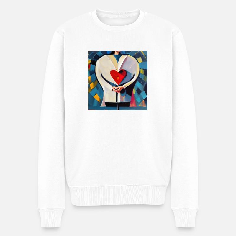Was bleibt übrig? - Männer Premium Bio Pullover - Weiß