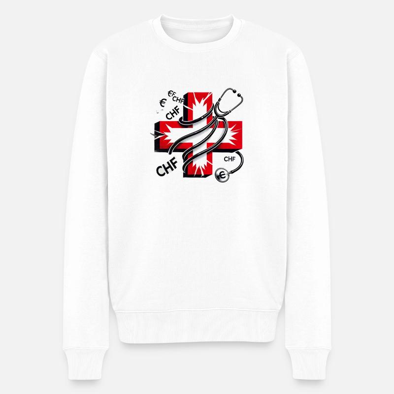 Kranke Schweiz - Männer Premium Bio Pullover - Weiß