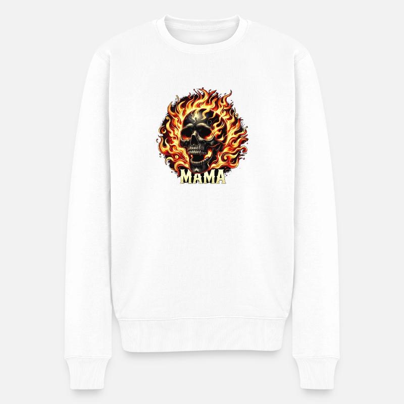 AllYouNeedIsMama - Männer Premium Bio Pullover - Weiß