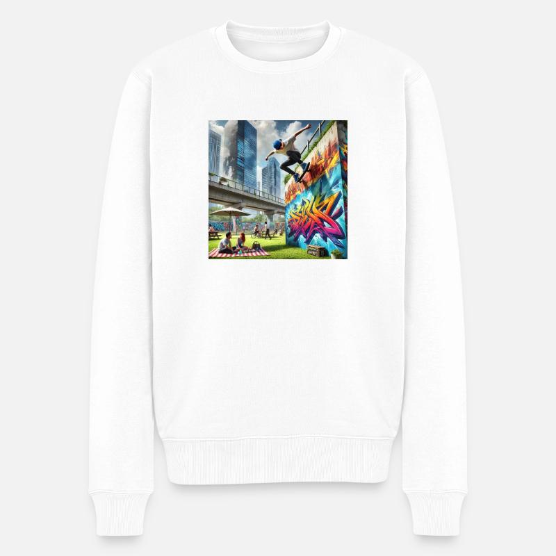 1000013525 - Männer Premium Bio Pullover - Weiß