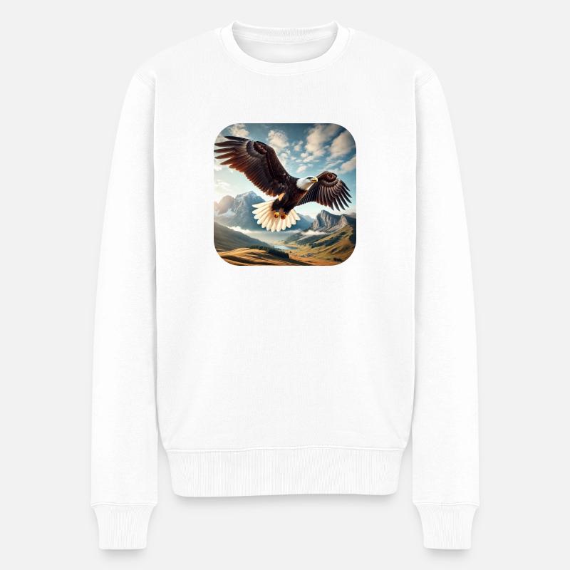 Pygargue à tête blanche - Pull Premium bio Homme - blanc