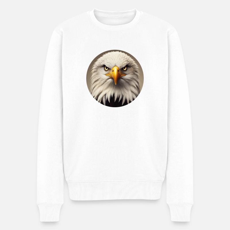 Pygargue à tête blanche - Pull Premium bio Homme - blanc