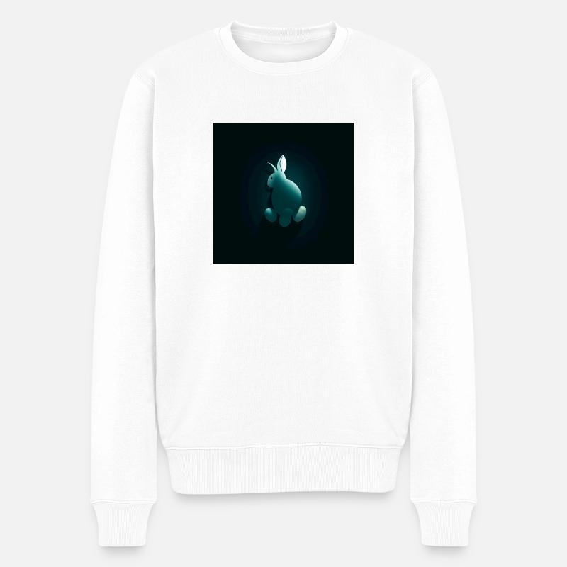 Hoppelhase & Glückseier" - Männer Premium Bio Pullover - Weiß