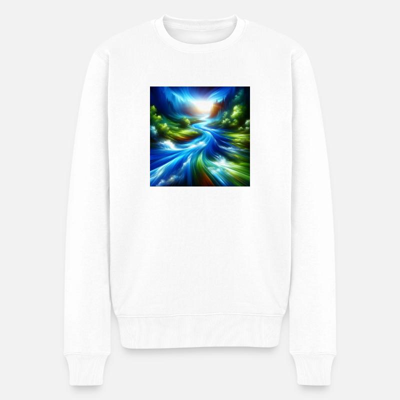 Rivière qui coule - Pull Premium bio Homme - blanc