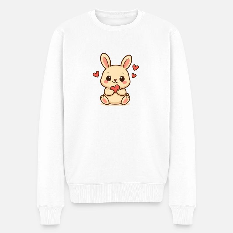 Too cute to handle - Männer Premium Bio Pullover - Weiß