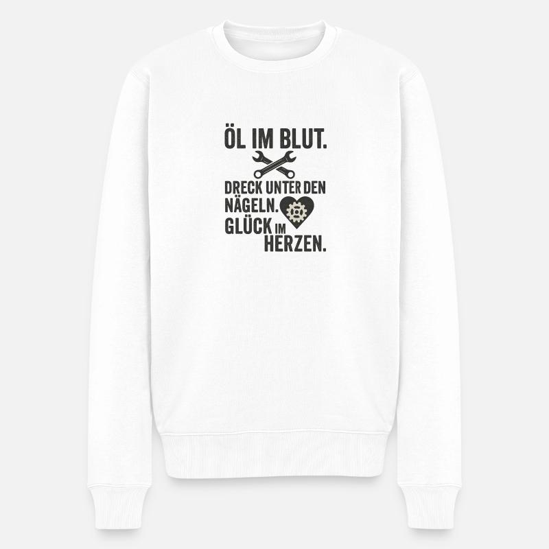Tuning - Männer Premium Bio Pullover - Weiß