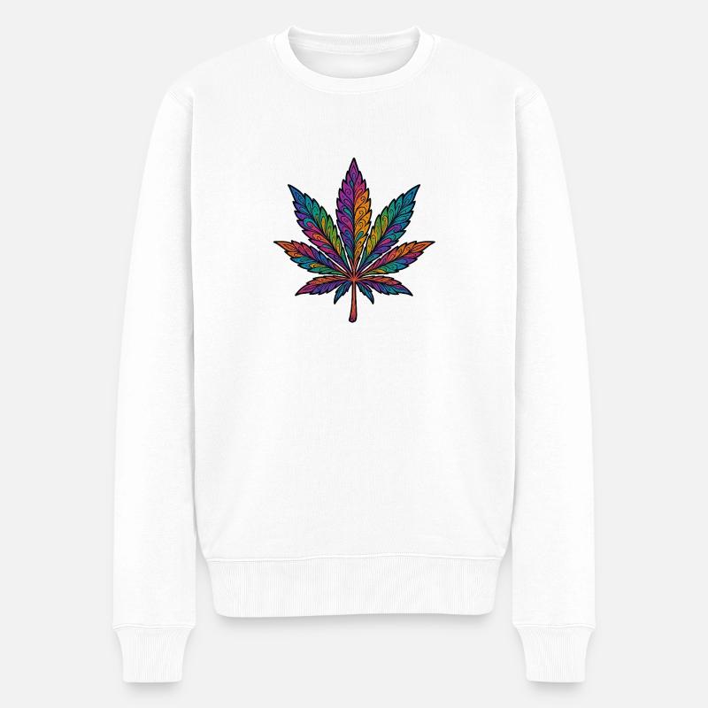 15 - Männer Premium Bio Pullover - Weiß