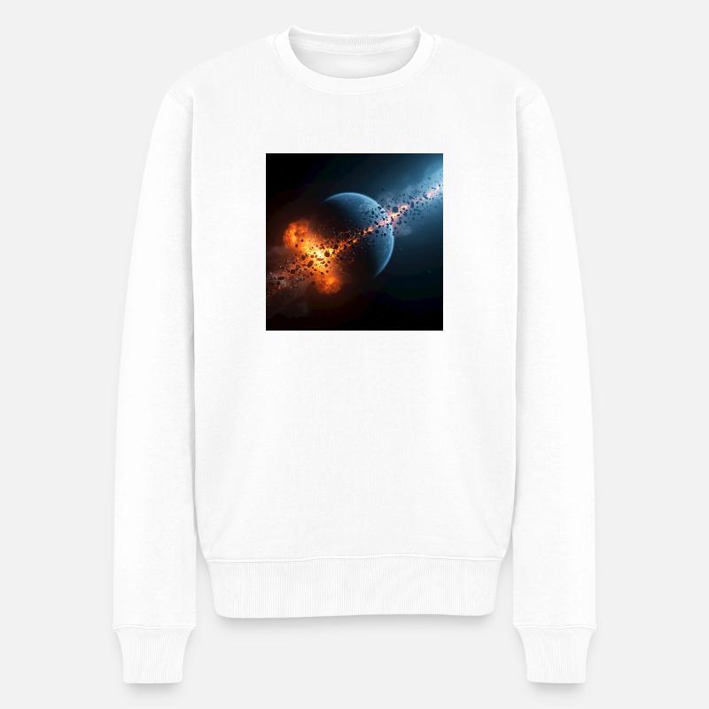 Cosmic Firestarter - Männer Premium Bio Pullover - Weiß
