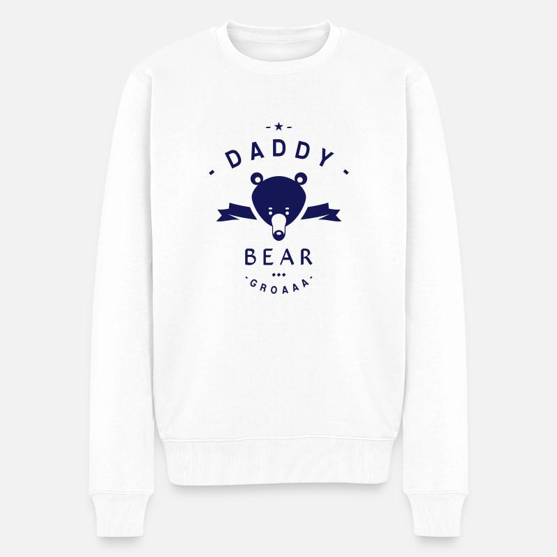 DADDY-BEAR - Pull Premium bio Homme - blanc