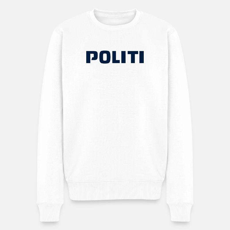police - Pull Premium bio Homme - blanc