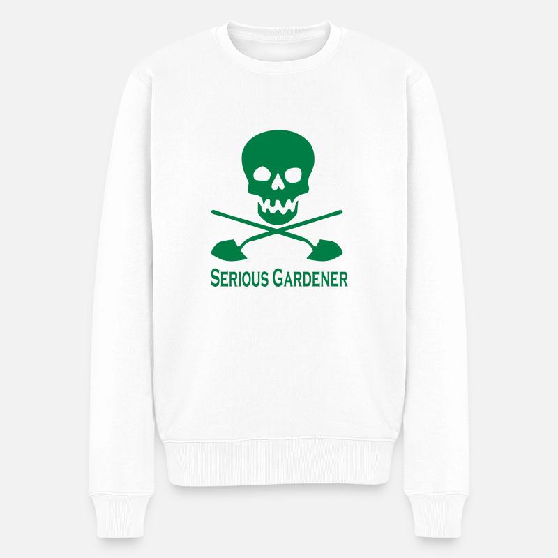 Garten - Männer Premium Bio Pullover - Weiß