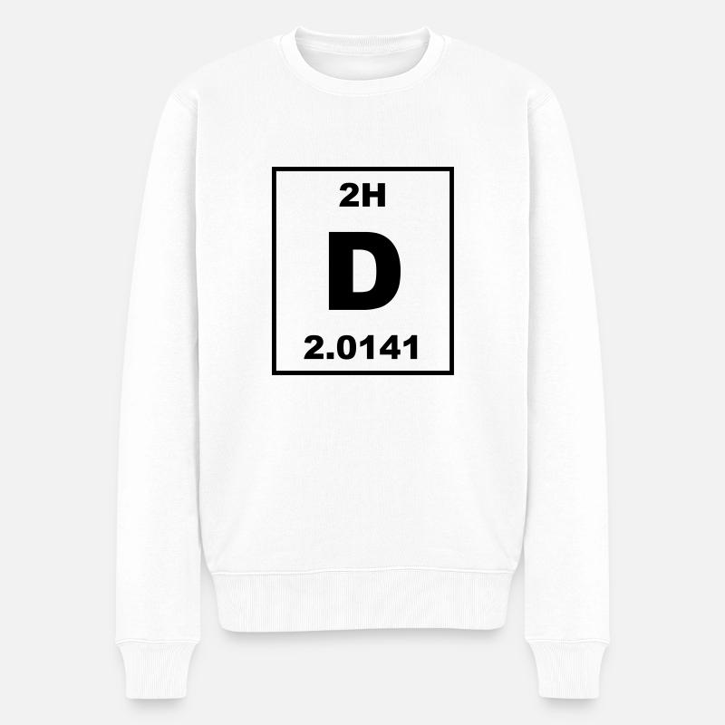 D (deuterium) - psml - Männer Premium Bio Pullover - Weiß