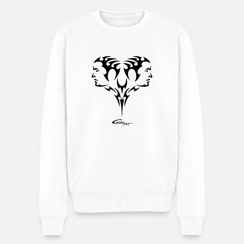 Sternzeichen Zwilling - Männer Premium Bio Pullover - Weiß