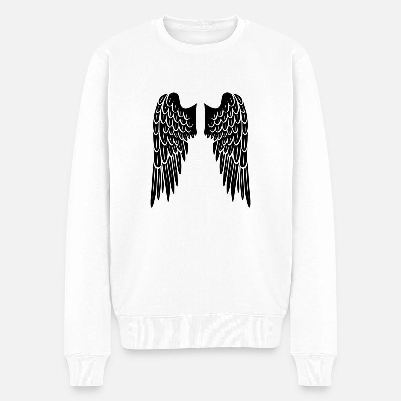 wings - Männer Premium Bio Pullover - Weiß