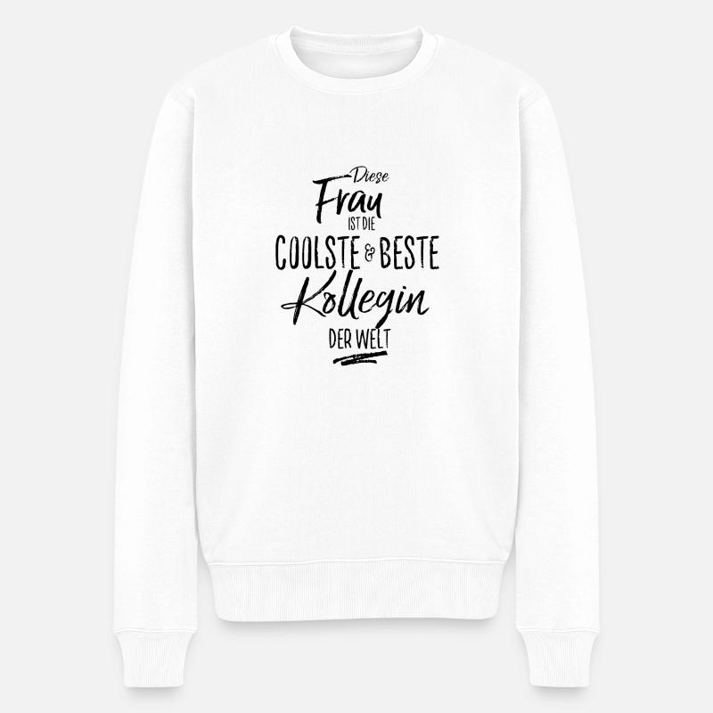 kollegin-schwarz - Männer Premium Bio Pullover - Weiß